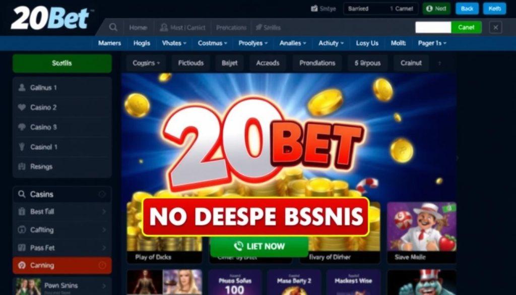 20Bet bonus bez depozytu